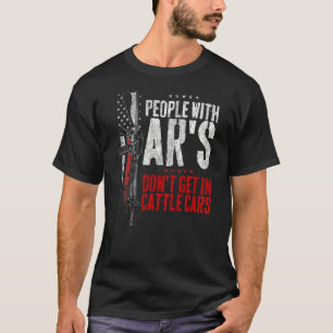 Camiseta Pessoas com ar não chegam nos carros de gado de vo