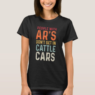 Camiseta Pessoas com ar não entram em carros de gado