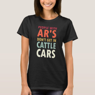 Camiseta Pessoas com ar não entram em carros de gado