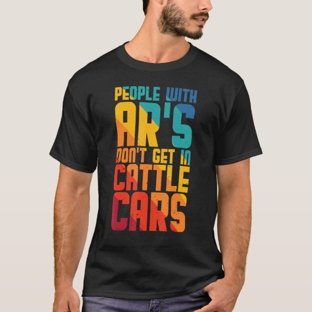 Camiseta Pessoas com ar não entram em carros de gado (Frente)