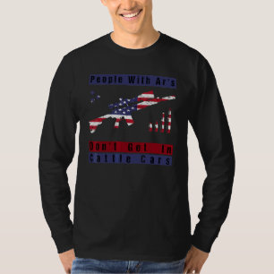 Camiseta Pessoas Com Ar's Não Entram Em Vagões De Gado  