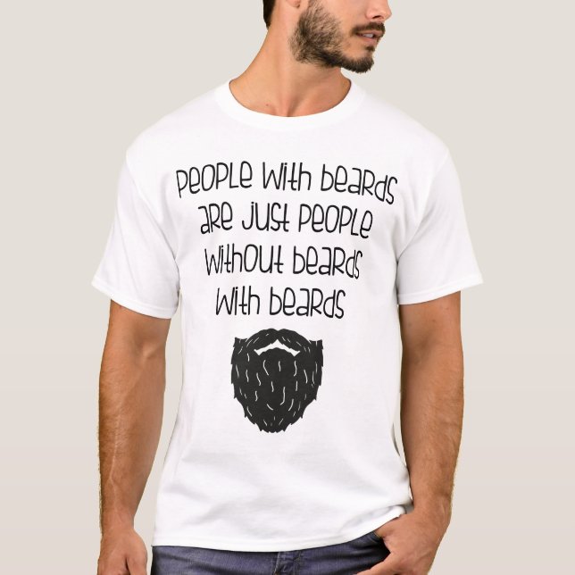 Camiseta Pessoas com barbas Engraçado Pai Aniversário Sarcá (Frente)