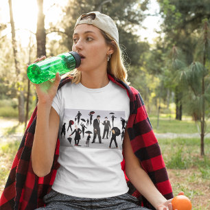 Camiseta Pessoas Com Guarda-chuvas