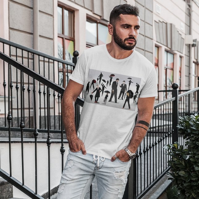 Camiseta Pessoas Com Guarda-chuvas (Criador carregado)