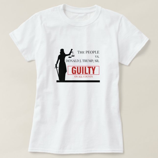 Camiseta Pessoas contra o veredicto de Trump Guilty (Frente do Design)