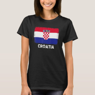 Camiseta Pessoas Croata Vintage Croácia Flag