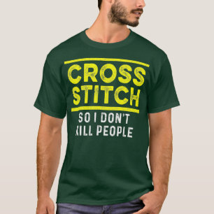 Camiseta Pessoas Cross Stitching Artesanato Lover