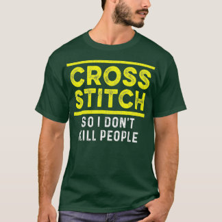 Camiseta Pessoas Cross Stitching Artesanato Lover