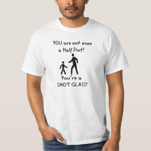 Camiseta Pessoas curtas do humor - para pessoas altas