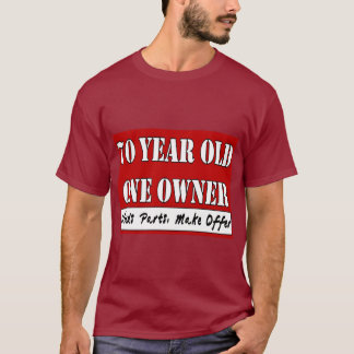 Camiseta Pessoas de 70 anos, um proprietário - as peças das