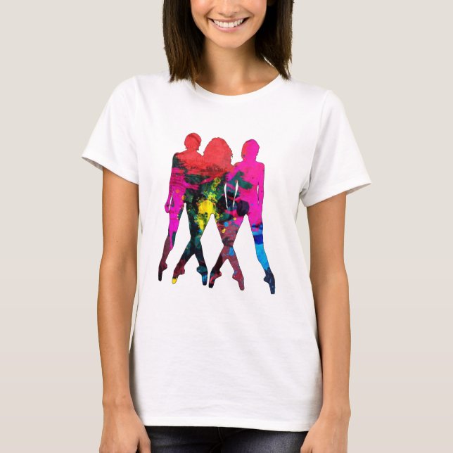 Camiseta Pessoas de Abstrato de de dança (Frente)