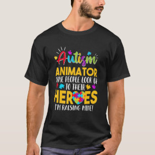 Camiseta Pessoas De Animadores Autismo Procuram Seus Heroín