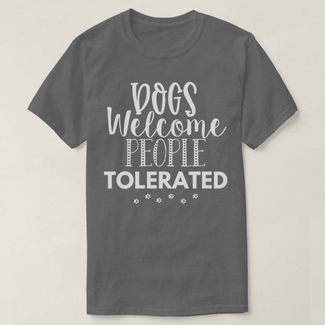 Camiseta Pessoas de Boas-vindas com Presente Tolerado para  (Frente do Design)