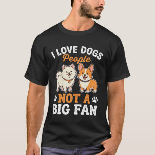 Camiseta Pessoas de cachorro engraçado não é um grande fã