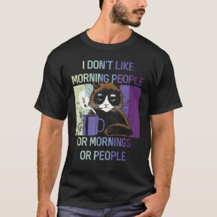 Camiseta Pessoas de café da manhã de café preto com ódio a