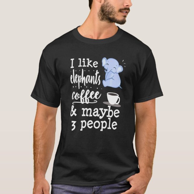 Camiseta Pessoas de café elefante 3 (Frente)
