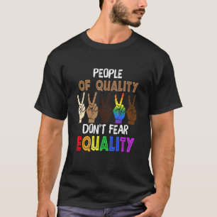 Camiseta Pessoas De Orgulho Lgbt De Qualidade Não Têm Medo