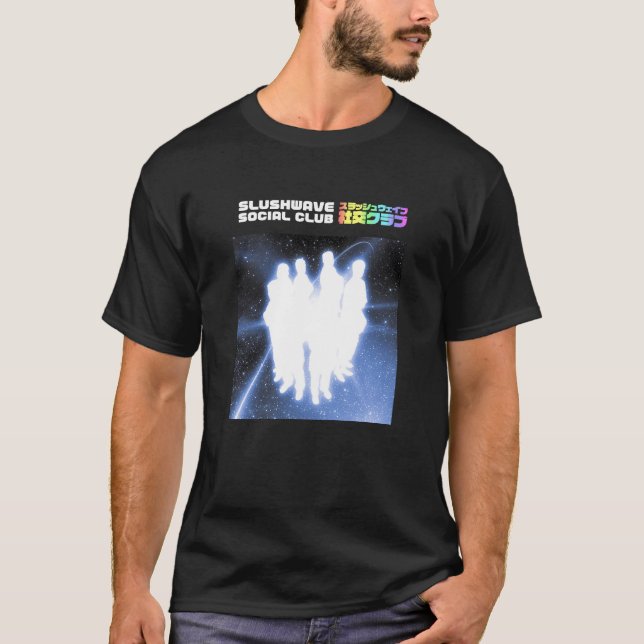 Camiseta Pessoas do Clube Social Slushwave Logotipo e Texto (Frente)