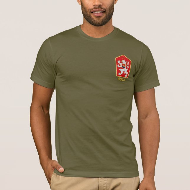 Camiseta Pessoas do Exército da Checoslováquia Emblem - ČSL (Frente)