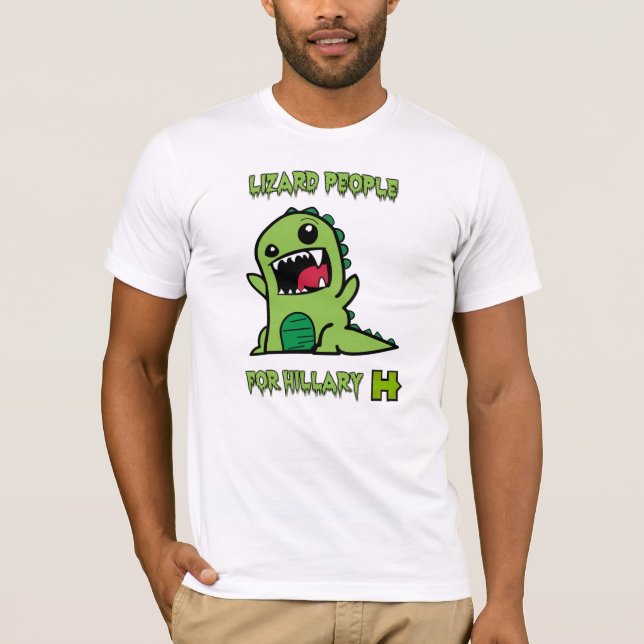 Camiseta Pessoas do lagarto para Hillary (Frente)