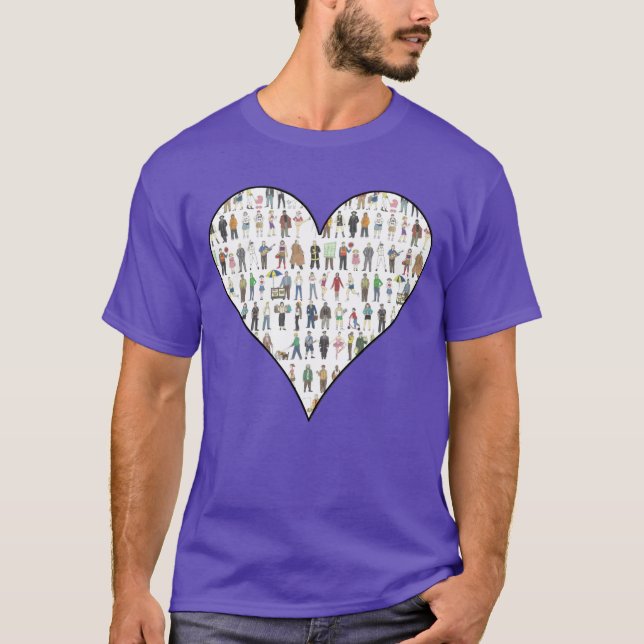 Camiseta Pessoas do NYC Nova Iorque Heart Tee (Frente)