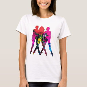 Camiseta Pessoas do T abstrato das cores da dança