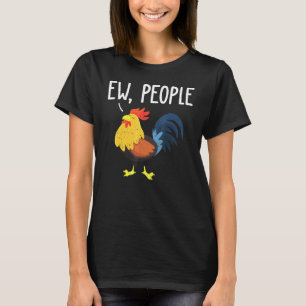Camiseta Pessoas Eca - Ideia de Design de Frango Antissocia