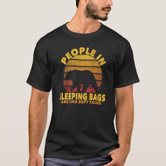 Camiseta Pessoas Em Bolsas Dormindo São Como Tacos Moles, A (Frente)