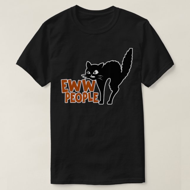 Camiseta Pessoas Engraçadas de Design de Gato (Frente do Design)