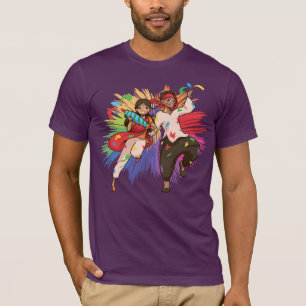 Camiseta Pessoas espalhadas com pintura para Holi