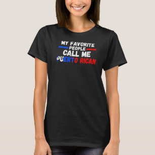 Camiseta pessoas favoritas chamam Porto Rico porto-riquenho
