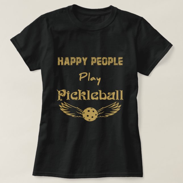 Camiseta Pessoas felizes do jogo Pickleball (Frente do Design)