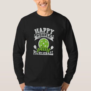 Camiseta Pessoas Felizes Jogam Jogador de Paddlebol de Pick