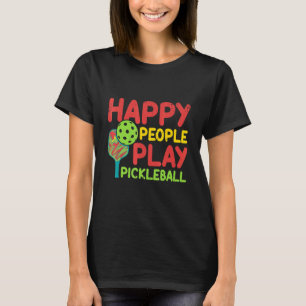Camiseta Pessoas Felizes Jogam Jogador de Paddlebol de Pick