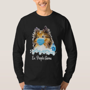 Camiseta Pessoas germe Shetland Sheepdog Collie Filhote Com