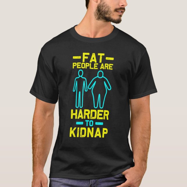 Camiseta Pessoas Gordas Excessivas Peso Perda de Gym Workou (Frente)
