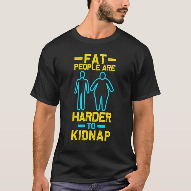 Camiseta Pessoas Gordas Excessivas Peso Perda de Gym Workou (Frente)