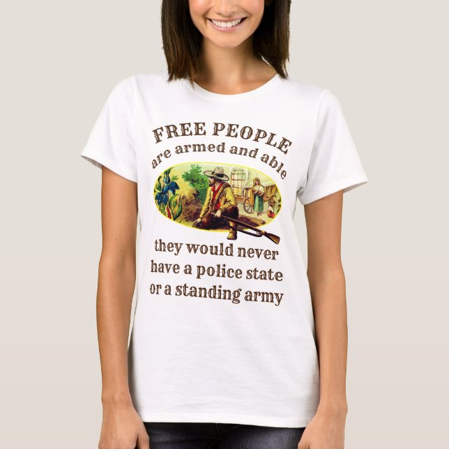 Camiseta Pessoas gratuitas (luz) (Frente)
