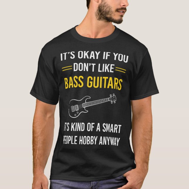 Camiseta Pessoas Inteligentes Contrabaixo Contrabaixista (Frente)