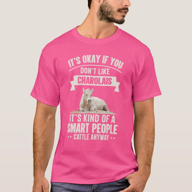 Camiseta Pessoas Inteligentes Fazendeiro de Gado   Raça de  (Frente)