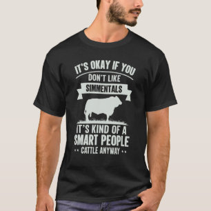 Camiseta Pessoas Inteligentes Fazendeiro de Gado Raça de
