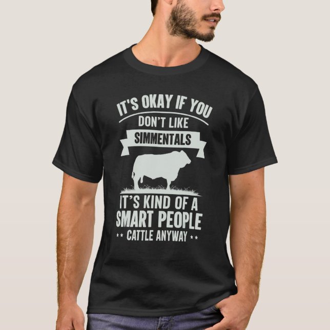 Camiseta Pessoas Inteligentes Fazendeiro de Gado   Raça de  (Frente)