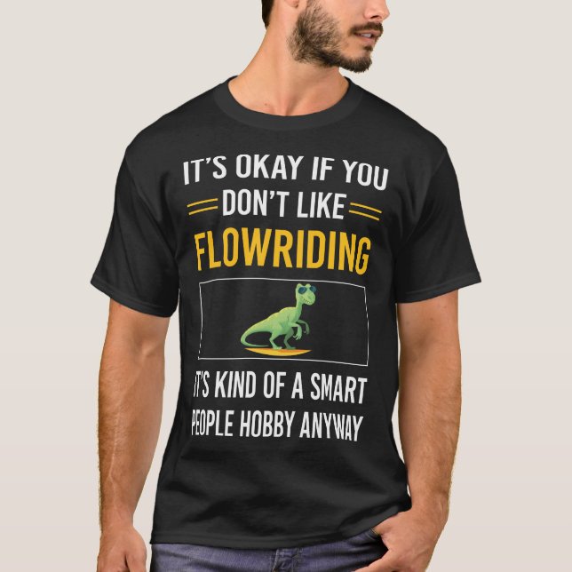 Camiseta Pessoas inteligentes Flowriding Flowboarding (Frente)