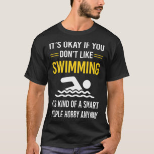 Camiseta Pessoas Inteligentes Nadando Natação Nadador