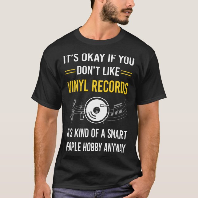 Camiseta Pessoas Inteligentes Vinil Disco Registros (Frente)