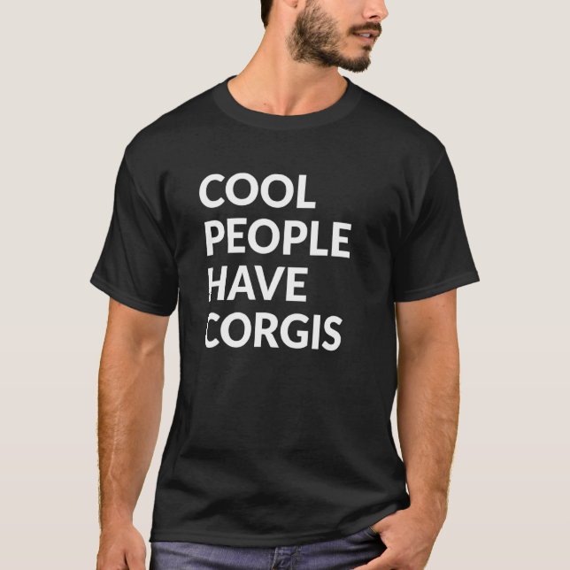 Camiseta Pessoas Legais Têm Corgis   Cachorro (Frente)