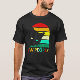 Camiseta Pessoas Más Gato Preto  Social Extrovertido Gato R