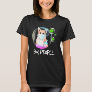 Camiseta Pessoas Máscara Facial Pembroke Welsh Corgi Cachor