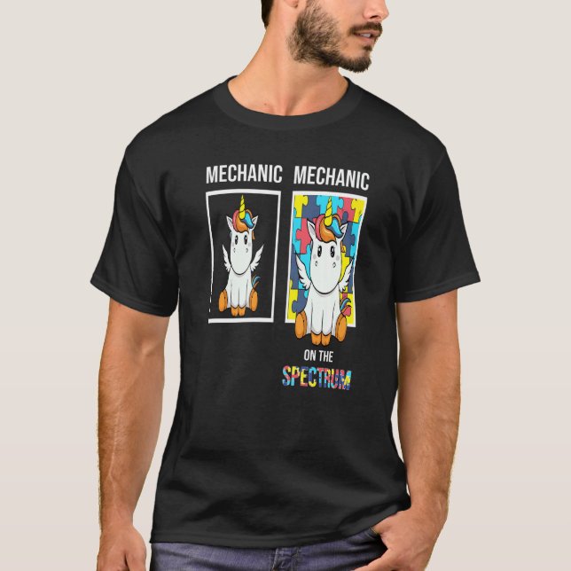 Camiseta Pessoas Mecânicas Com Autismo Quebra-Cabeça Unicór (Frente)