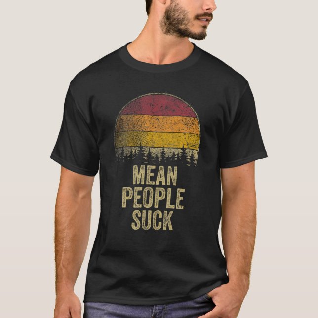 Camiseta Pessoas Médias Chupam Estilo Retro Engraçado Dizen (Frente)
